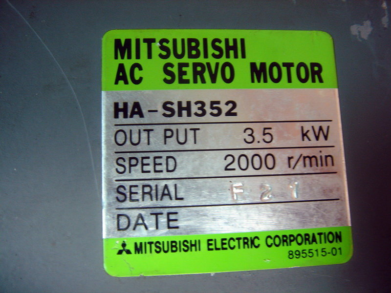 MITSUBISHI HA-SH352 AC SERVO MOTOR - PLC DCS SERVO Control MOTOR